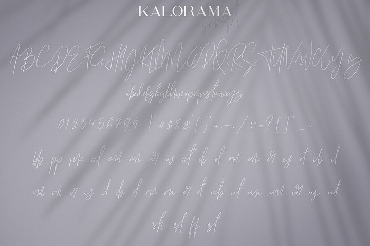 Example font Kalorama #8